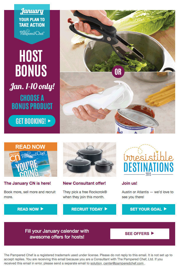 Responsive Monthly Promotional Email Broadcast